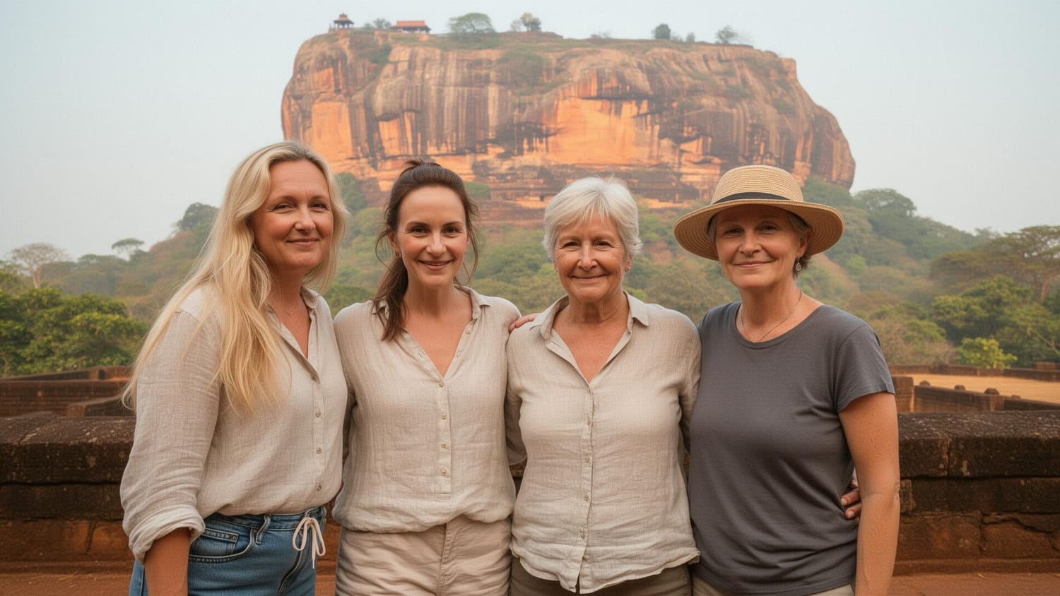 Grupp vid Sigiriya